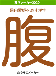 黒田愛姫の年を表す漢字は 腹