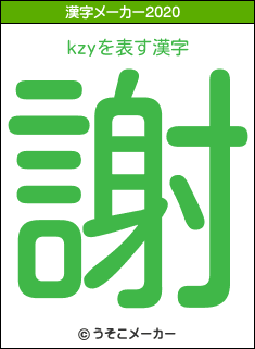 kzyの2020年の漢字メーカー結果