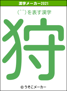 (^^)の2021年の漢字メーカー結果