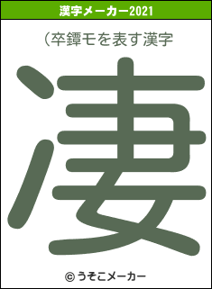 (卒鐔モの2021年の漢字メーカー結果