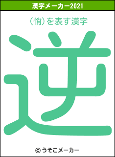 (悄)の2021年の漢字メーカー結果