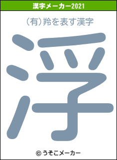 (有)羚の2021年の漢字メーカー結果