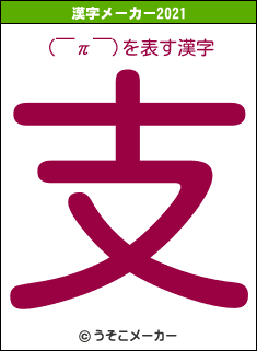 (￣π￣)の2021年の漢字メーカー結果