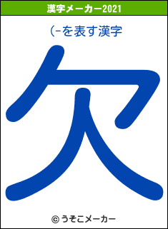 (-の2021年の漢字メーカー結果