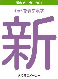 *華*の2021年の漢字メーカー結果