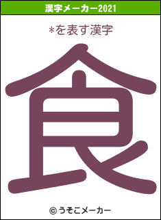 *の2021年の漢字メーカー結果
