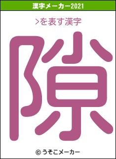 >の2021年の漢字メーカー結果