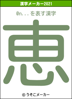 @n...の2021年の漢字メーカー結果