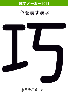 {Yの2021年の漢字メーカー結果