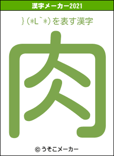 }(*L`*)の2021年の漢字メーカー結果