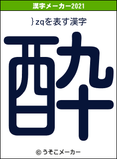 }zqの2021年の漢字メーカー結果
