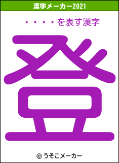 ⥰の2021年の漢字メーカー結果