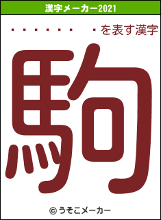 の2021年の漢字メーカー結果