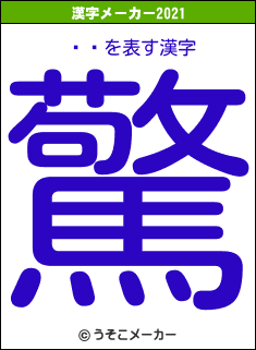 ¥åの2021年の漢字メーカー結果