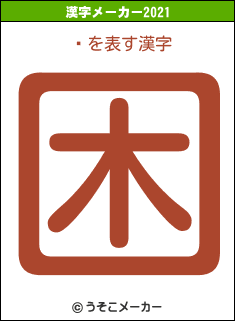 ©の2021年の漢字メーカー結果