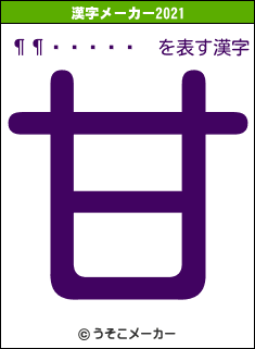 ¶¶ÄÞ»çÇµの2021年の漢字メーカー結果