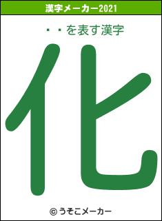 ¼Ŀの2021年の漢字メーカー結果