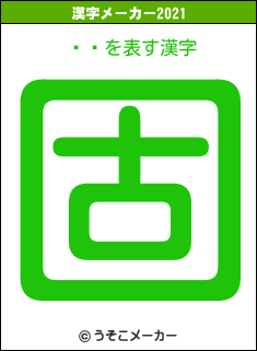 ¼Ȭの2021年の漢字メーカー結果