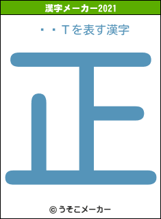 ¼ͳΤの2021年の漢字メーカー結果