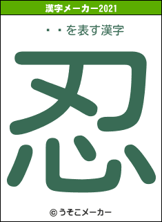 ¼Ԃの2021年の漢字メーカー結果