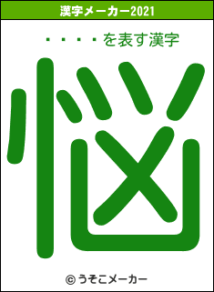 ÈæÈæの2021年の漢字メーカー結果