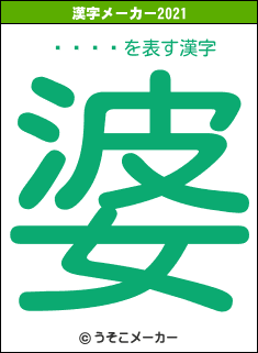 ÔüÔüの2021年の漢字メーカー結果