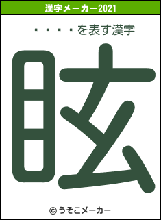åºÑÛの2021年の漢字メーカー結果