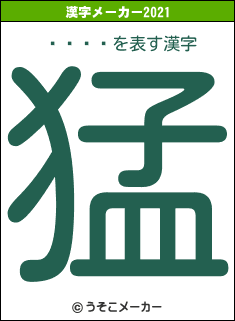 åɥѥåの2021年の漢字メーカー結果