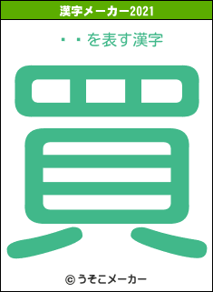 å巯の2021年の漢字メーカー結果