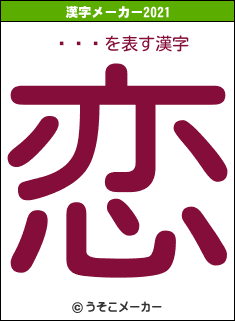 ë߻Ϻの2021年の漢字メーカー結果