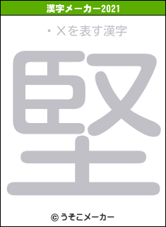 İΧの2021年の漢字メーカー結果