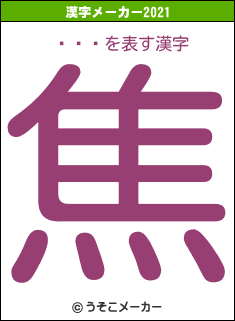 ıɰϺの2021年の漢字メーカー結果