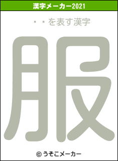 Ķҥの2021年の漢字メーカー結果