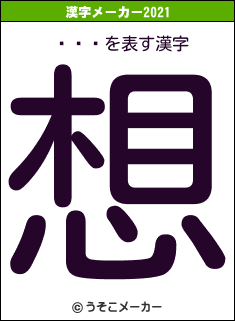 Ĺëͥの2021年の漢字メーカー結果