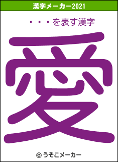 Ĺëٻの2021年の漢字メーカー結果