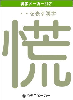 ŷʥの2021年の漢字メーカー結果