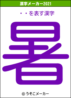 ŷչの2021年の漢字メーカー結果