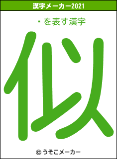 Ÿの2021年の漢字メーカー結果