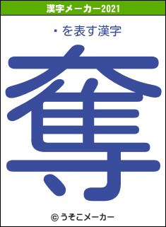 ơの2021年の漢字メーカー結果