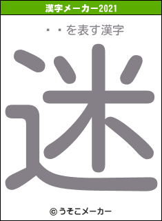 ƣȵの2021年の漢字メーカー結果