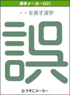 ƣʹの2021年の漢字メーカー結果