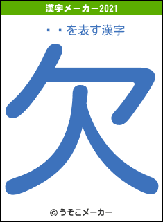 ƥの2021年の漢字メーカー結果