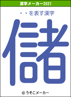 Ʈ轲の2021年の漢字メーカー結果