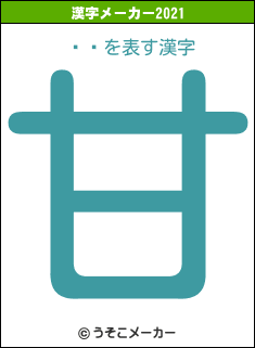 ư줯の2021年の漢字メーカー結果