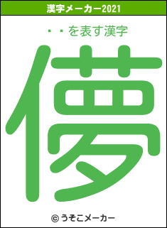 Ƹ粦の2021年の漢字メーカー結果