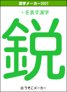 Ƹの2021年の漢字メーカー結果
