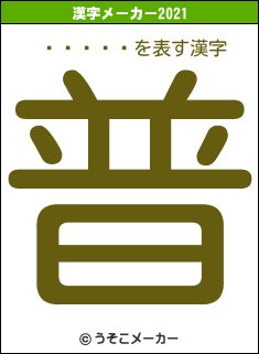 ƺˡͥȡޥの2021年の漢字メーカー結果