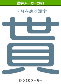 ƻЧの2021年の漢字メーカー結果