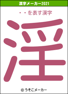 の2021年の漢字メーカー結果