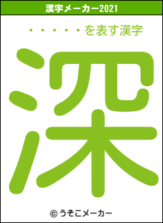 Ȥ󤬤の2021年の漢字メーカー結果